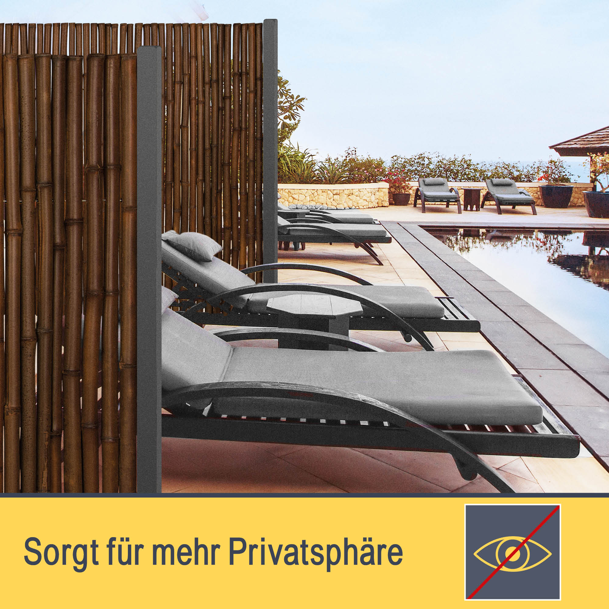 Bambusmatte Sichtschutz Bambus Garten Zaun Natur Windschutz Sichtschutzzaun  | eBay.de